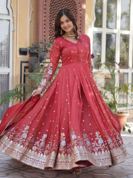 PREMIUM READYMADE GOWN WITH DUPATTA SET