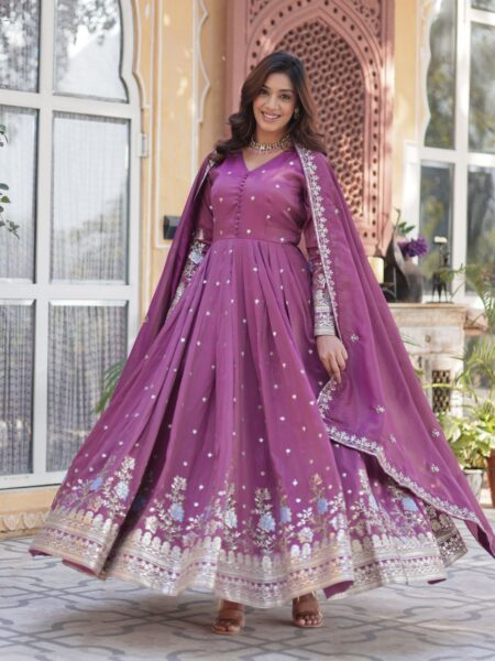 PREMIUM READYMADE GOWN WITH DUPATTA SET