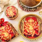 Ganpati Thali Set Red