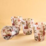 Giraffe Print Frosted Shot Glasses - Set of 4