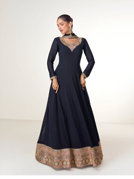 Glamorous Navy Blue Festival Wear Suit Collection
