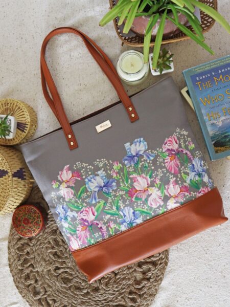 Grey Irises Tote Bag For Women