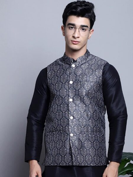 Jompers Printed Nehru Jacket