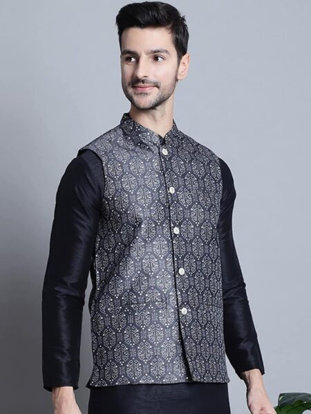 Jompers Printed Nehru Jacket