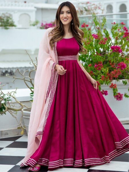 Lavanya The Label Women Anarkali Kurta With Dupatta
