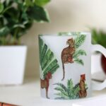Leopard Print Frosted Glass Mug