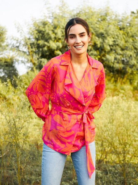 MABISH by Sonal Jain Abstract Printed Shirt Style Top