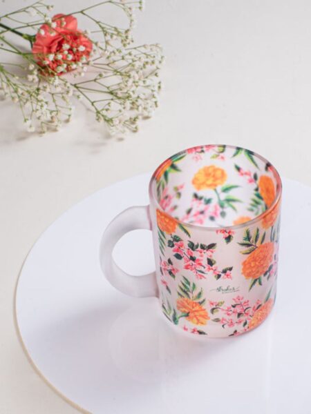 Marigold Frosted Glass Mug
