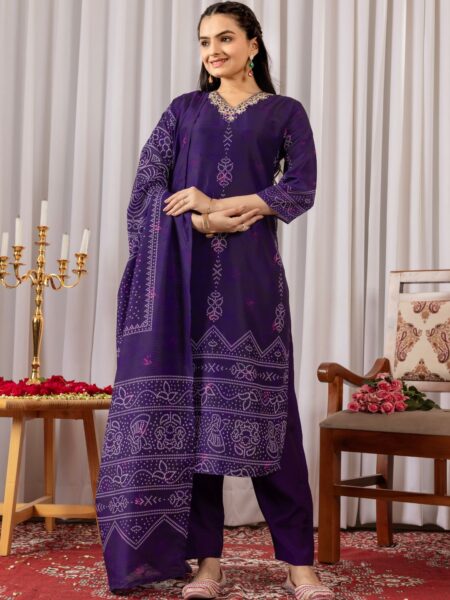 Wedding Special Suit Set - Purple