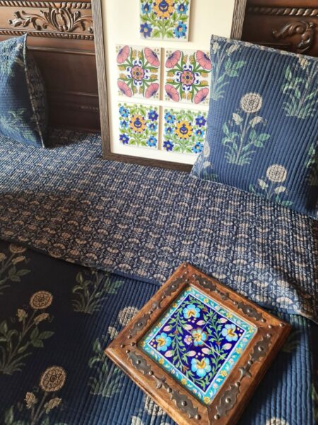 Neel - Bagh : The Legacy of Indigo Bedcover Set (5 Pieces)