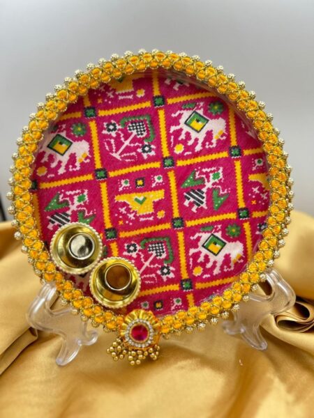 Patola Print Puja Thali