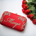 RED PERSONALISED CLUTCH