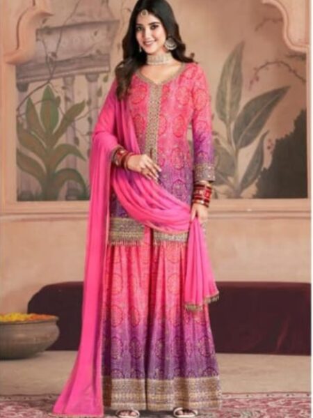 Readymade Digital Print Sharara Plazo Set