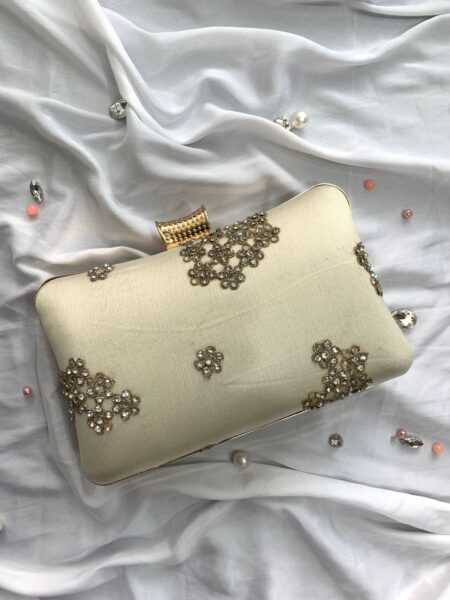 Stones Clutches Cream