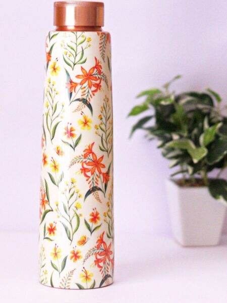 Summer Blossoms Copper bottle