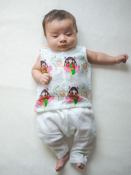 Tiber Taber Kids Printed Pure Cotton Jhabla With Pyjamas