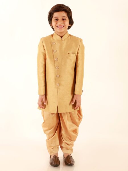Boys Beige Indo Western Set