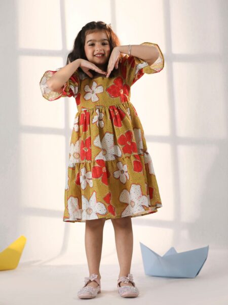 Girls' Mustard Dress