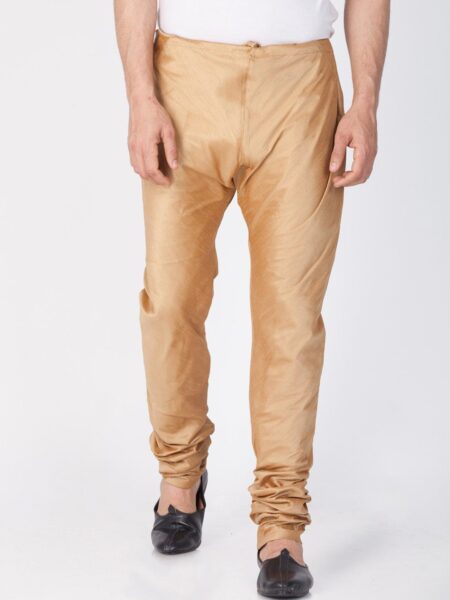VASTRAMAY Men Beige Solid Slim-Fit Churidar