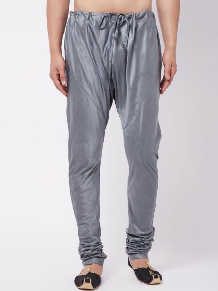 VASTRAMAY Men Grey Solid Churidar