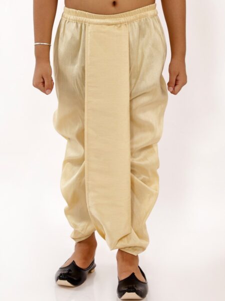 Vastramay Boys Beige Solid Ready-To-Wear Dhoti