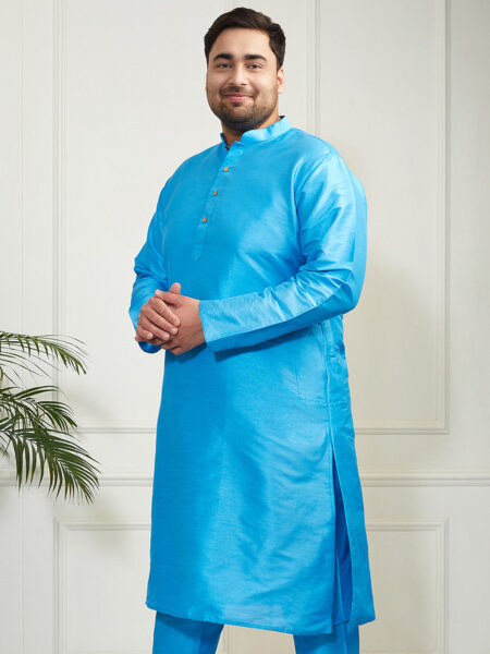 Men's Aqua Silk Blend Kurta