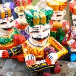 Vintage Indian Musician Figurines, Rajasthani Musicians, Indian Men Sculptures