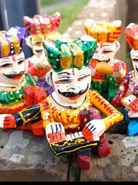 Vintage Indian Musician Figurines, Rajasthani Musicians, Indian Men Sculptures