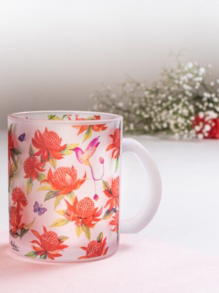 Waratahs Frosted Glass Mug