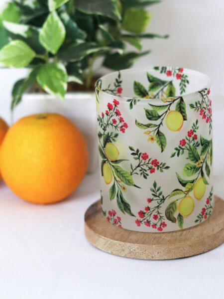 Zesty Lemon Frosted Glass Mug