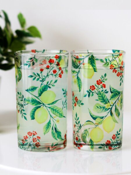 Zesty Lemon Tumblers - Set of 2
