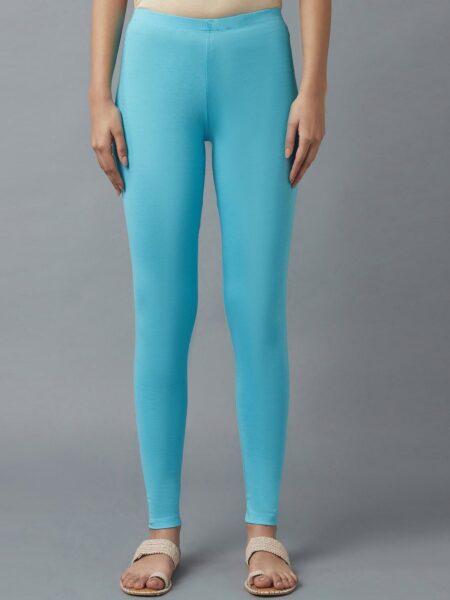 elleven Women Blue Solid Tights