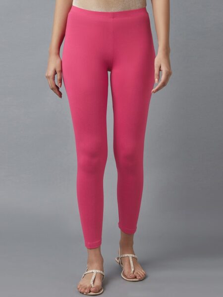 elleven Women Pink Solid Tights