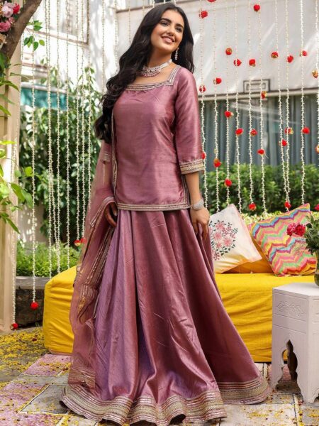 Lavanya The Label Square Neck Ready to Wear Lehenga & Blouse With Dupatta