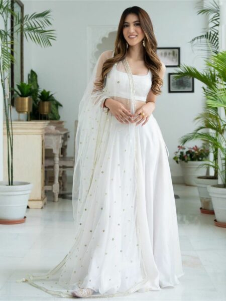 Lavanya The Label White Ready to Wear Lehenga & Blouse With Dupatta