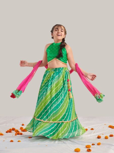 Girls Printed Ready to Wear Lehenga & Blouse With Dupatta