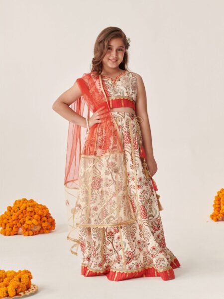 Girls Printed Ready to Wear Lehenga Choli