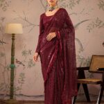 Embellished Sequinned Ready to Wear Saree