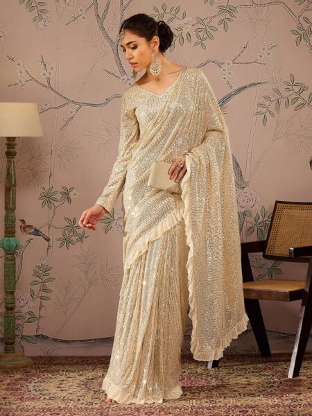 Embellished Sequinned Ready to Wear Saree